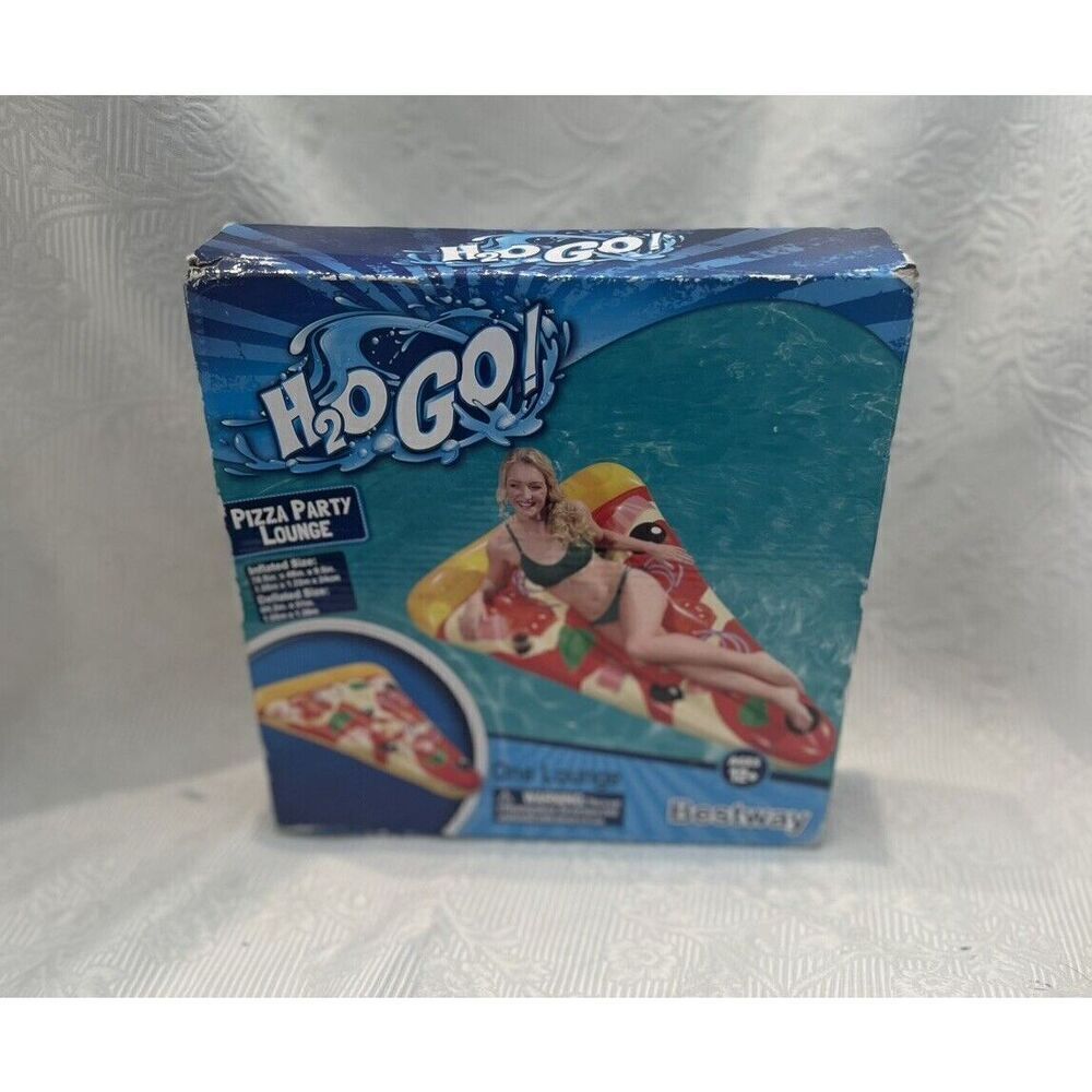 H20 Go! Pizza Party Pool Float Inflatable Raft 6' x 2" x 51" Bestway One Lounge